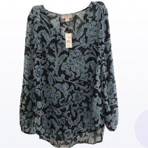 NWT Ann  Taylor LOFT Asymmetrical Crew neck Blouse